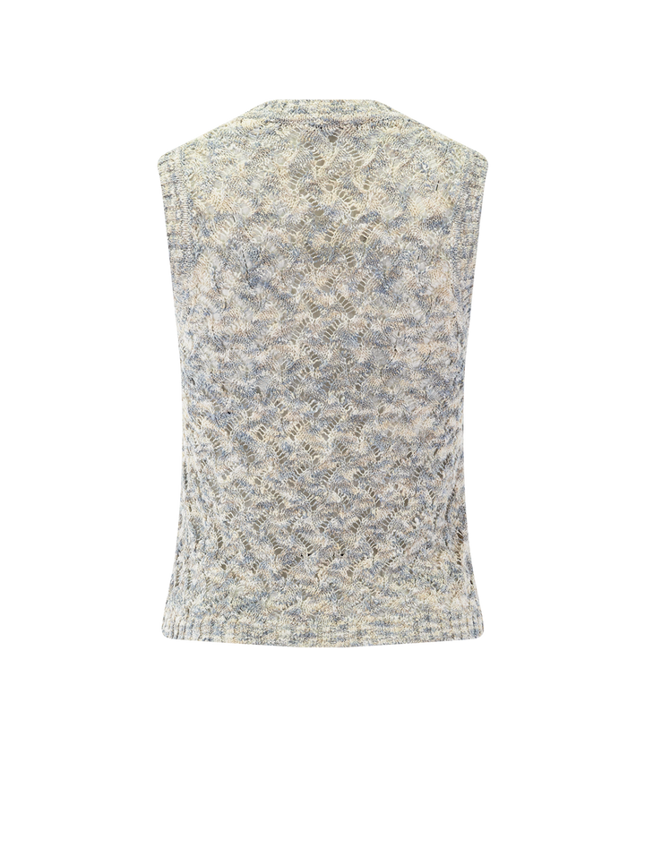 cropped jerrel knit tank in dove multi