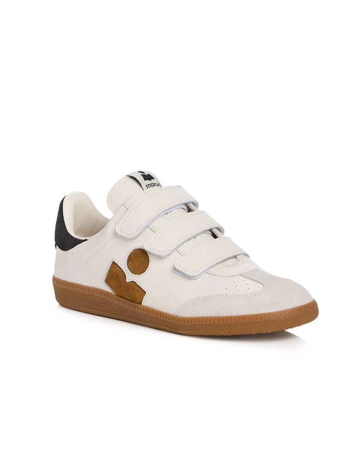 beth sneaker in chalk and cognac