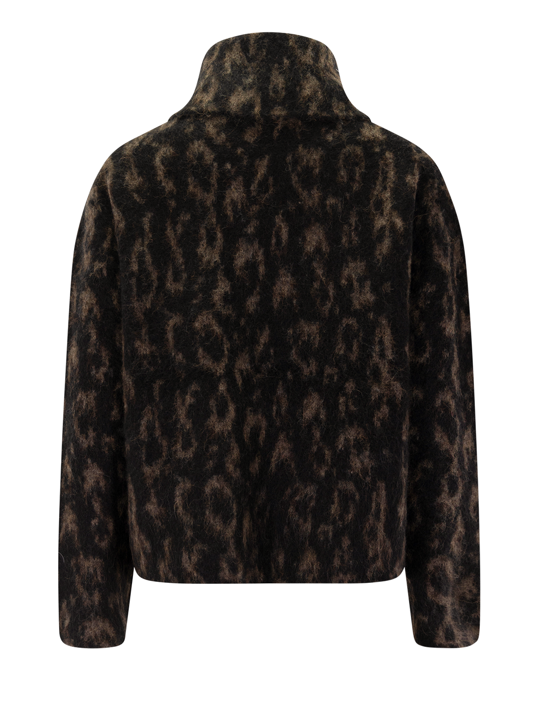 jacquard turtleneck in grey combo