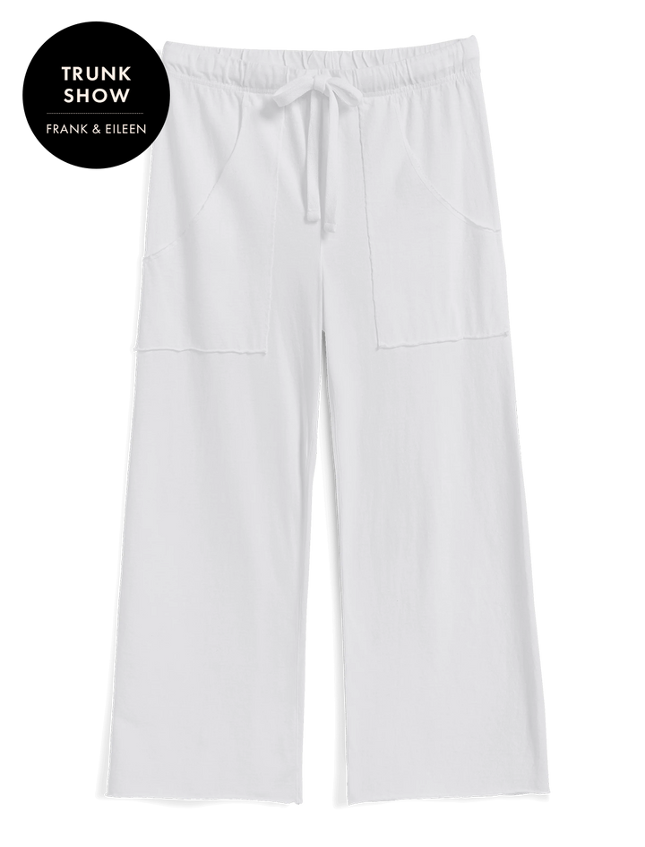 penny patch pocket sweatpant in white