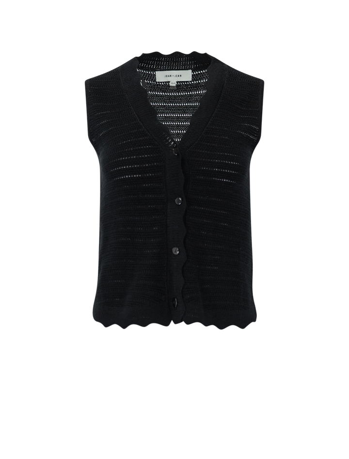 remy knit vest in caviar