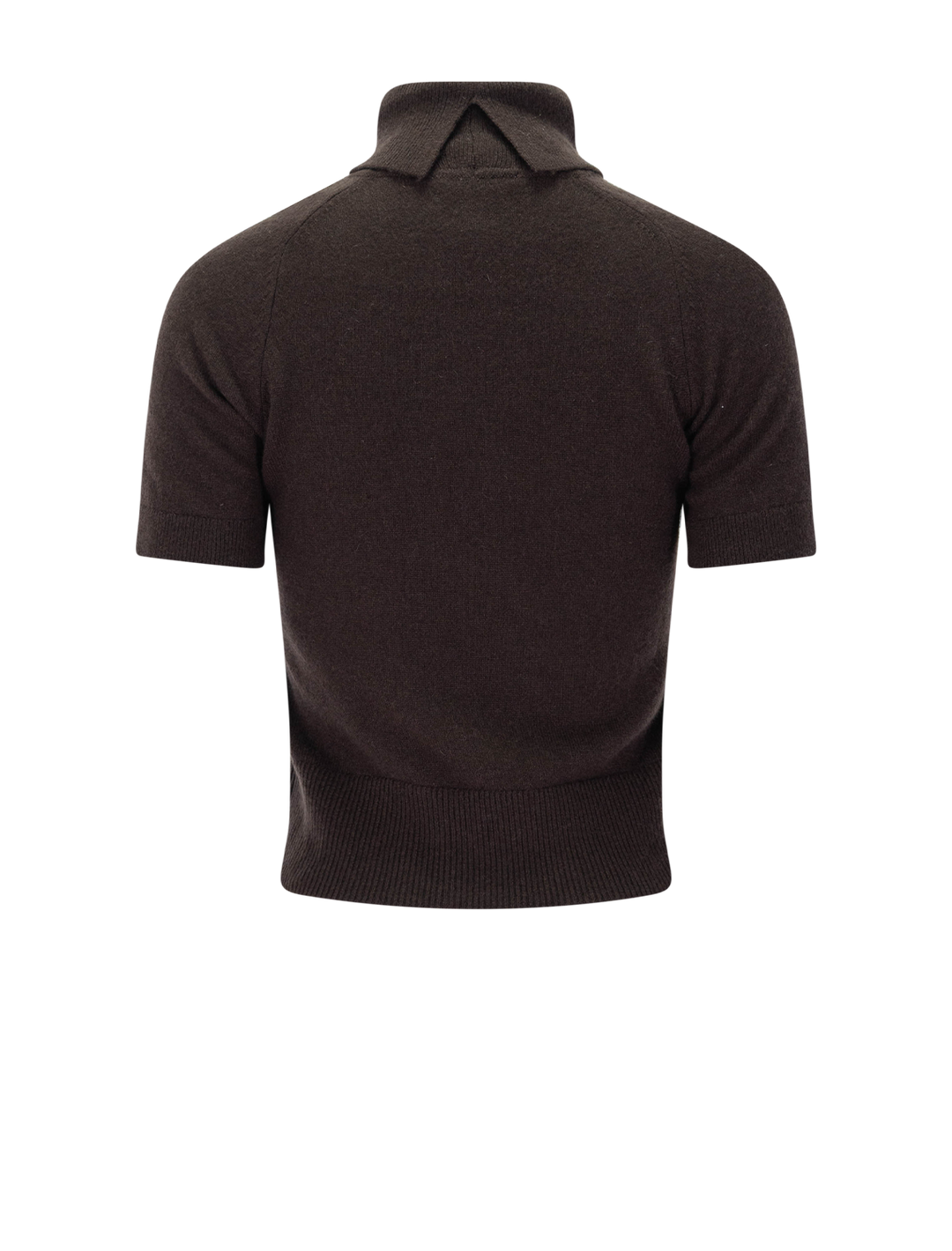 tori cashmere short sleeve turtleneck in java