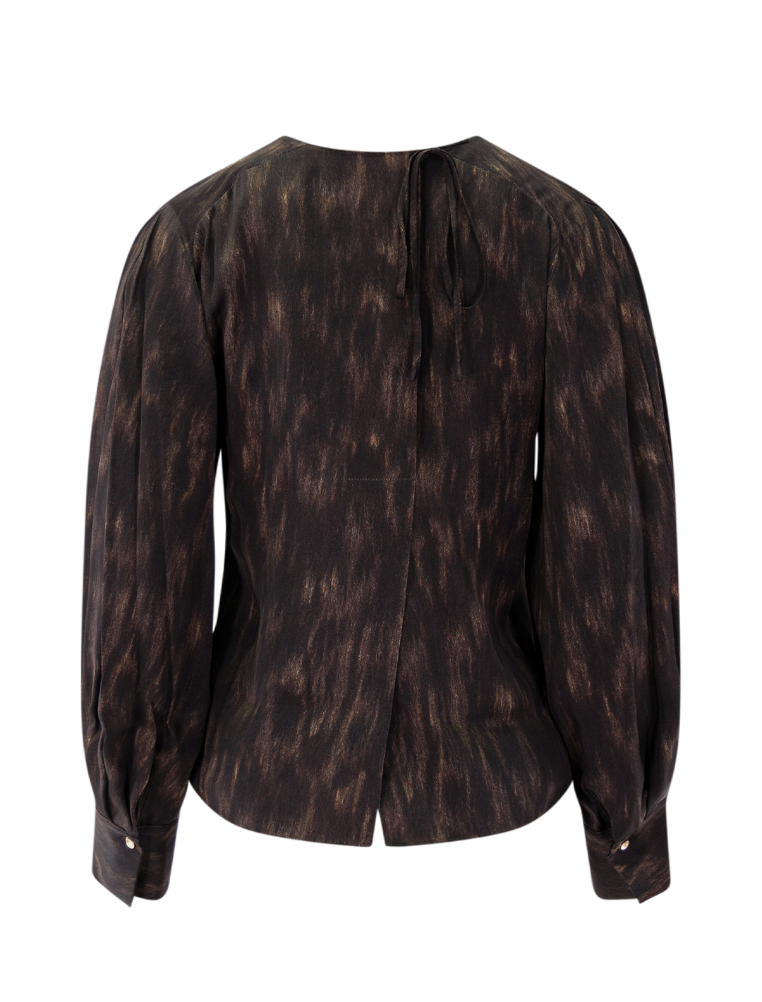 raglan tie neck top in cinderwood