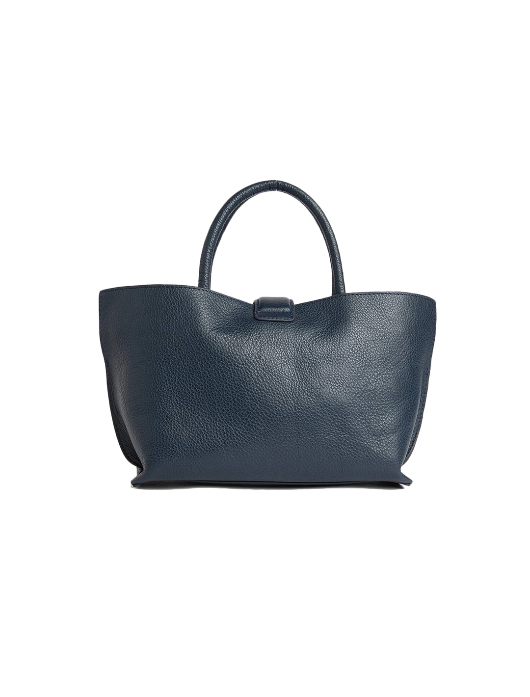 alder mini leather tote in navy