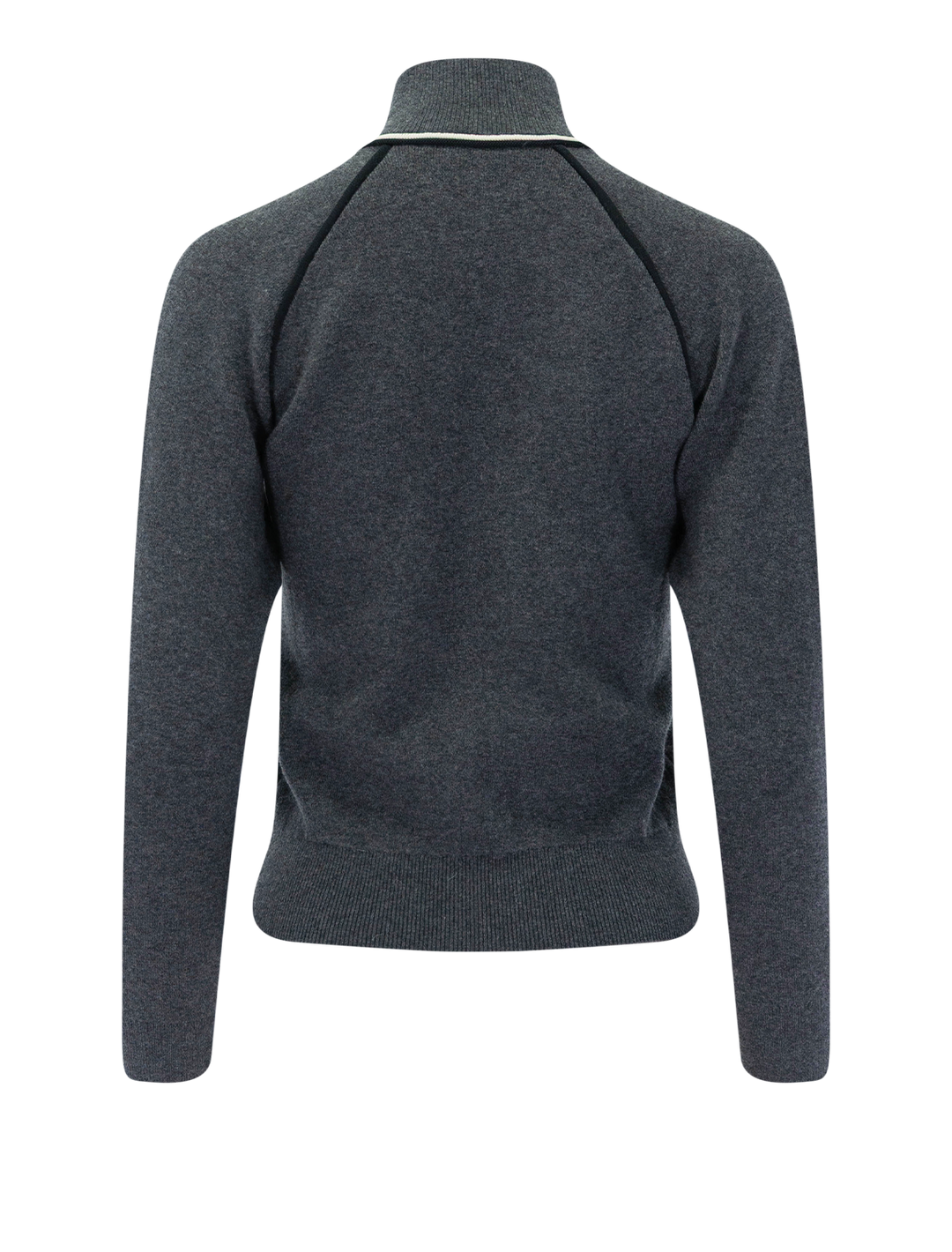 lanya zip turtleneck sweater in anthracite and black