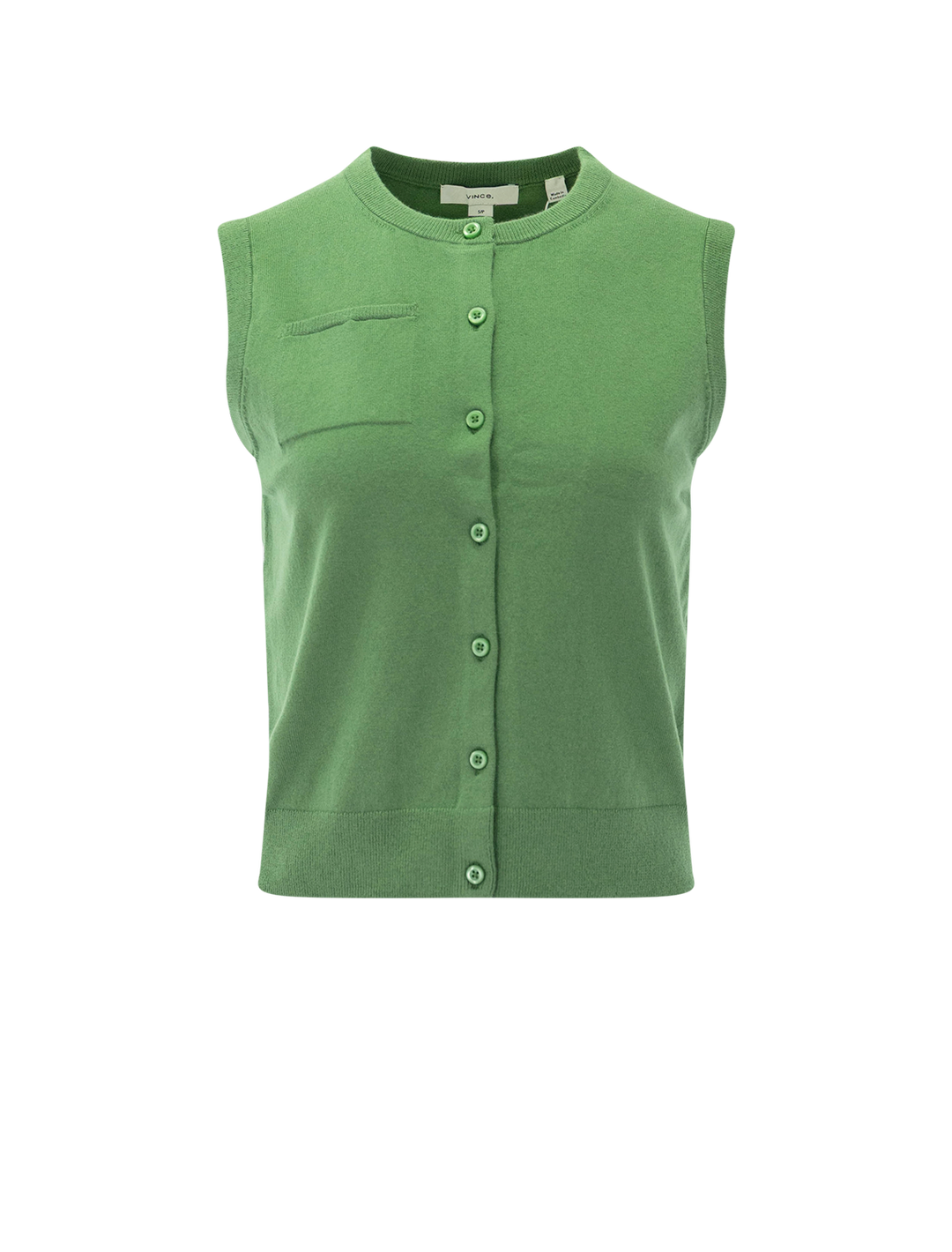 patch pocket cardi tank in garden