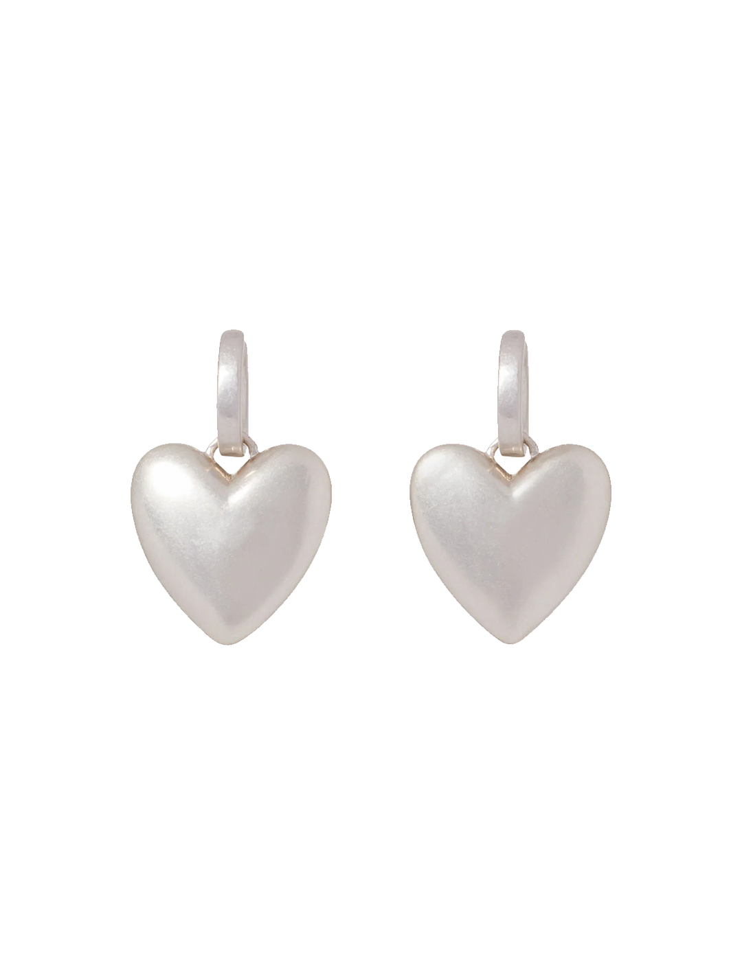 the heart token earring in antique silver