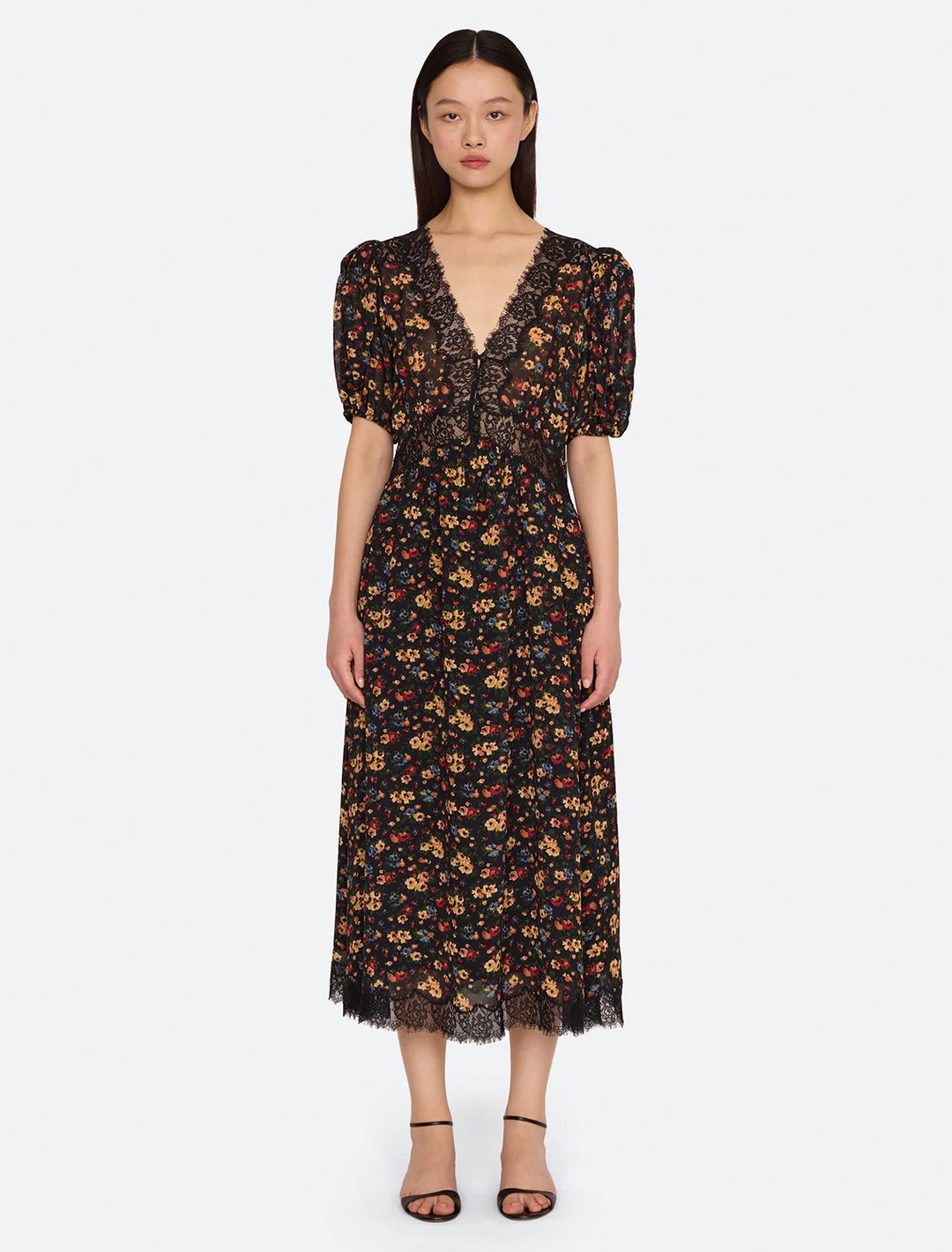 kaiya floral midi dress