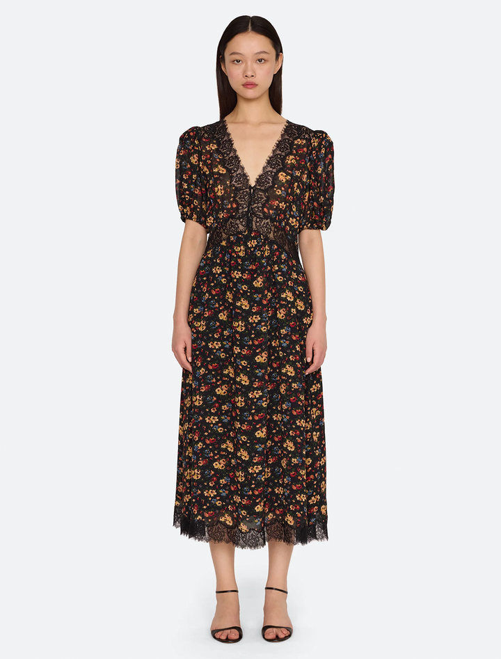 kaiya floral midi dress