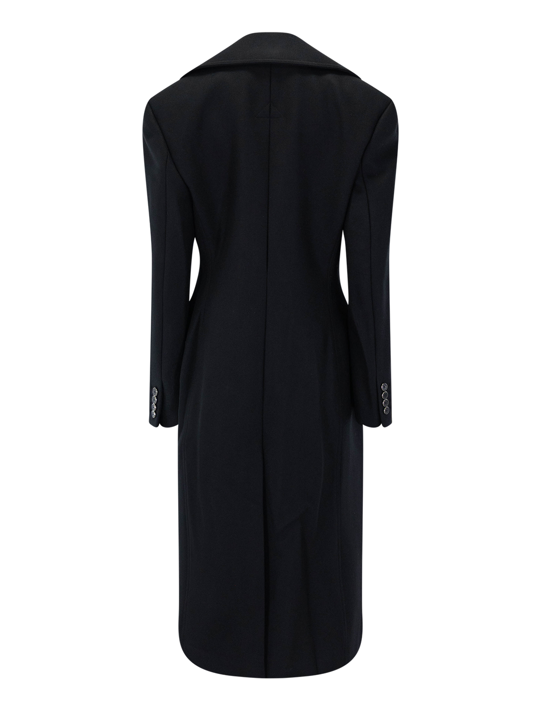 sculptural coat in black
