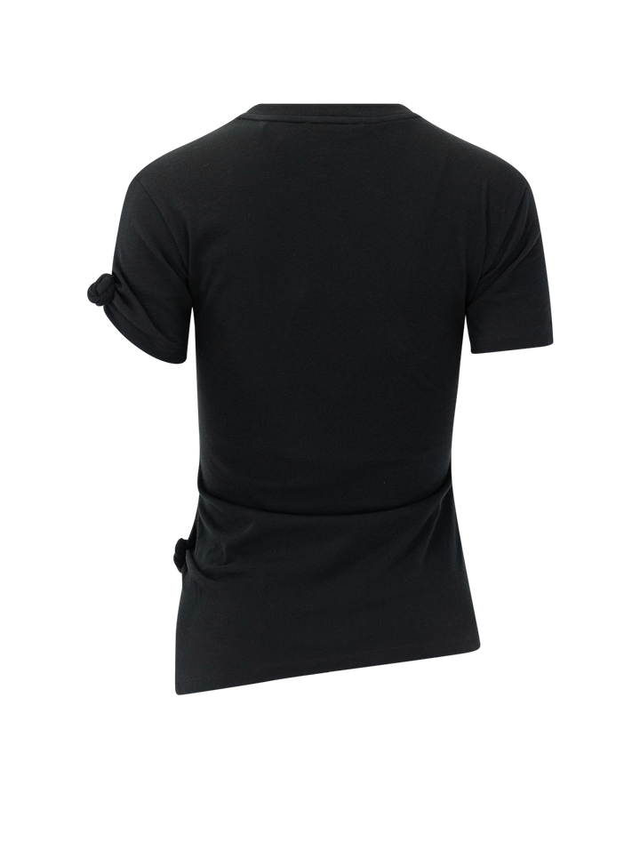 knot baby tee in black