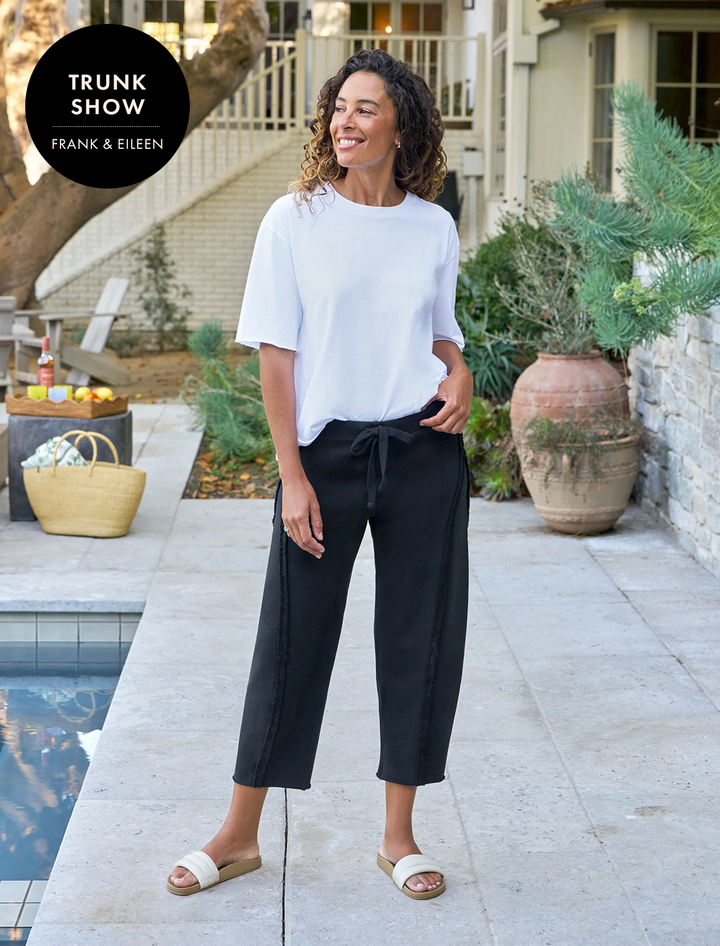 bibi barrel leg sweatpant in british royal navy