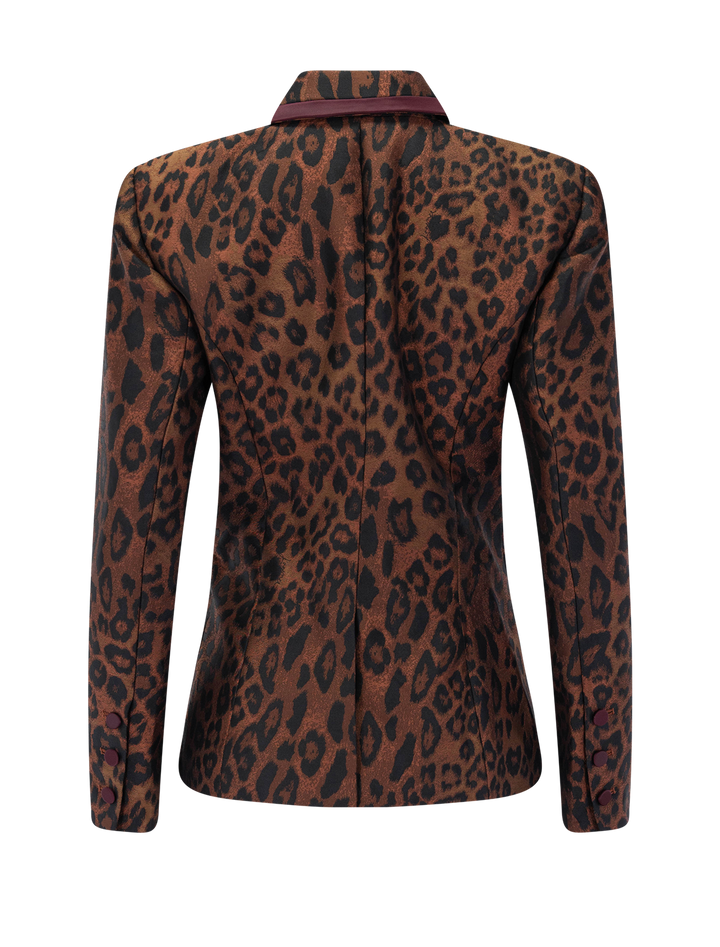 kyomi blazer in leopard
