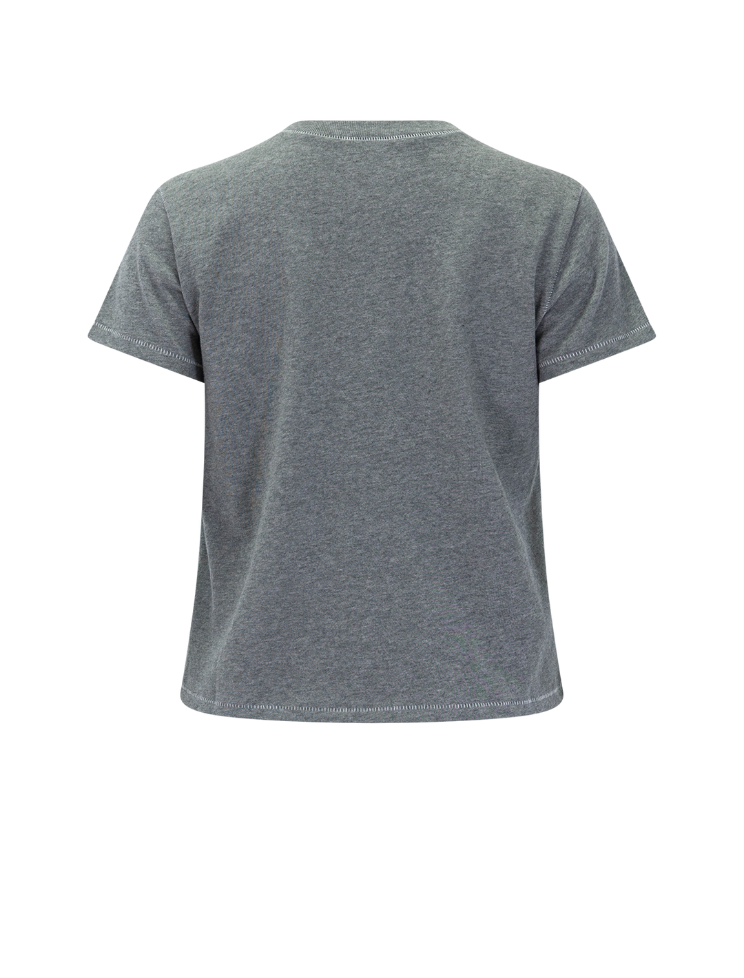 girlfriend tee in heather grey contrast stitch