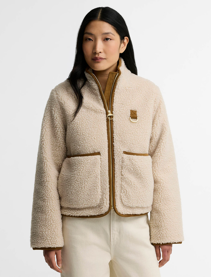 elenora fleece jacket in ecru