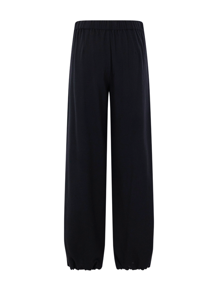 mid rise flannel pant in black