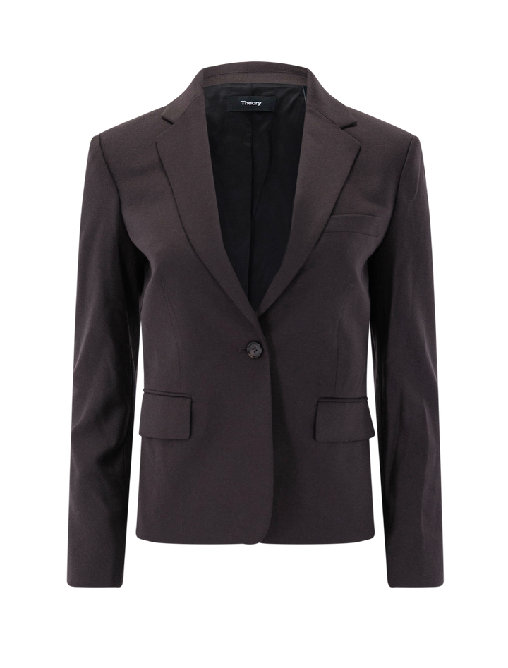 slim blazer in cacao