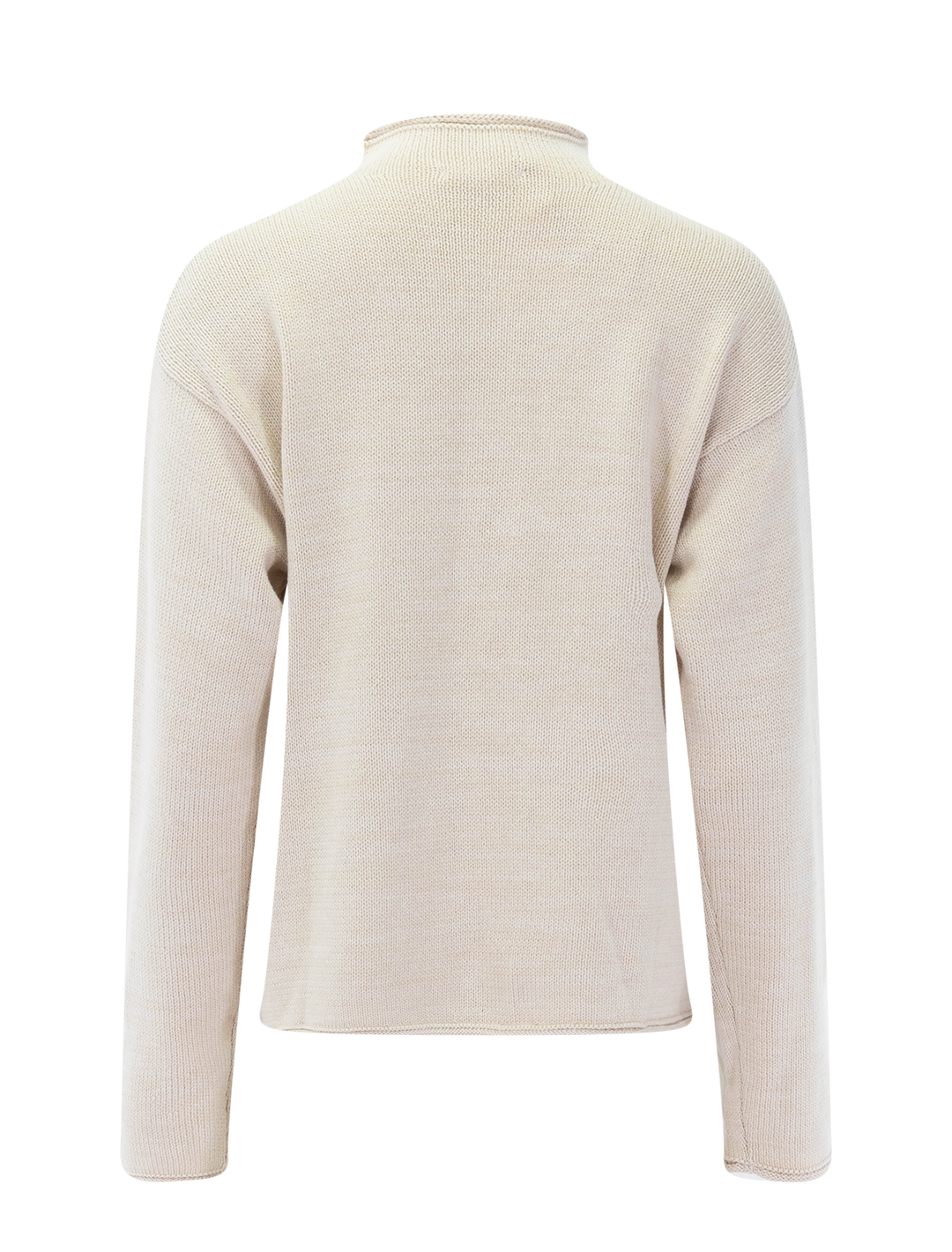 elsie roll neck sweater in wheat heather