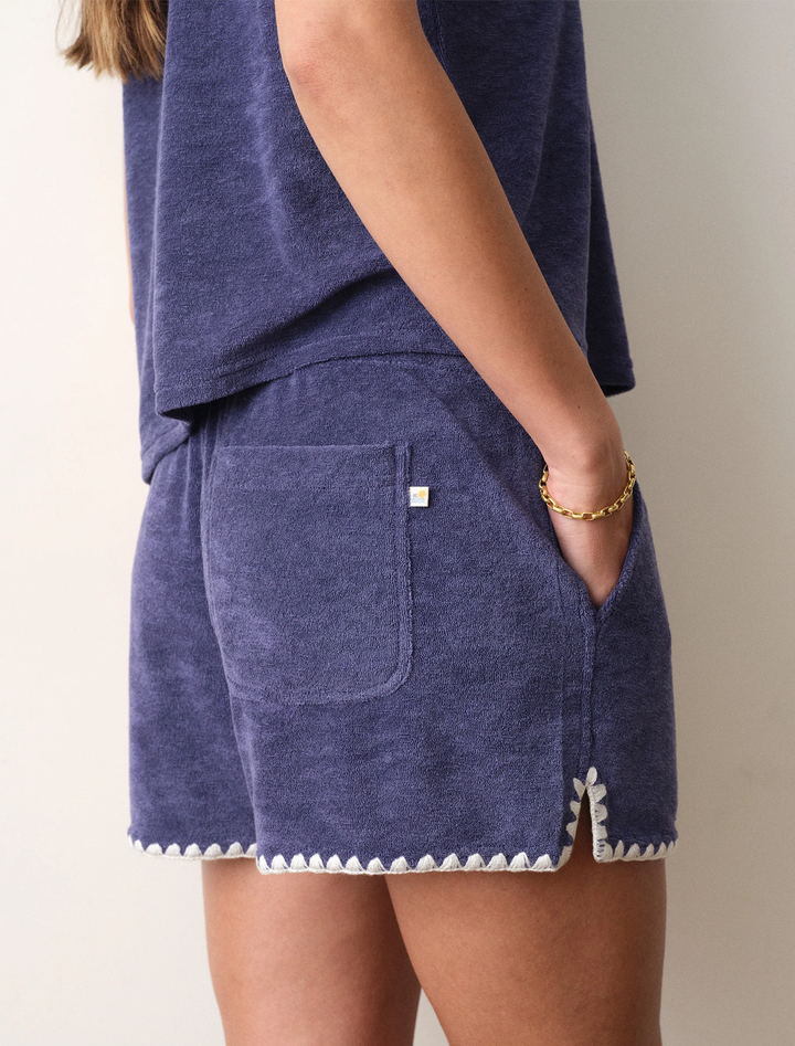 beach terry short in bay blue
