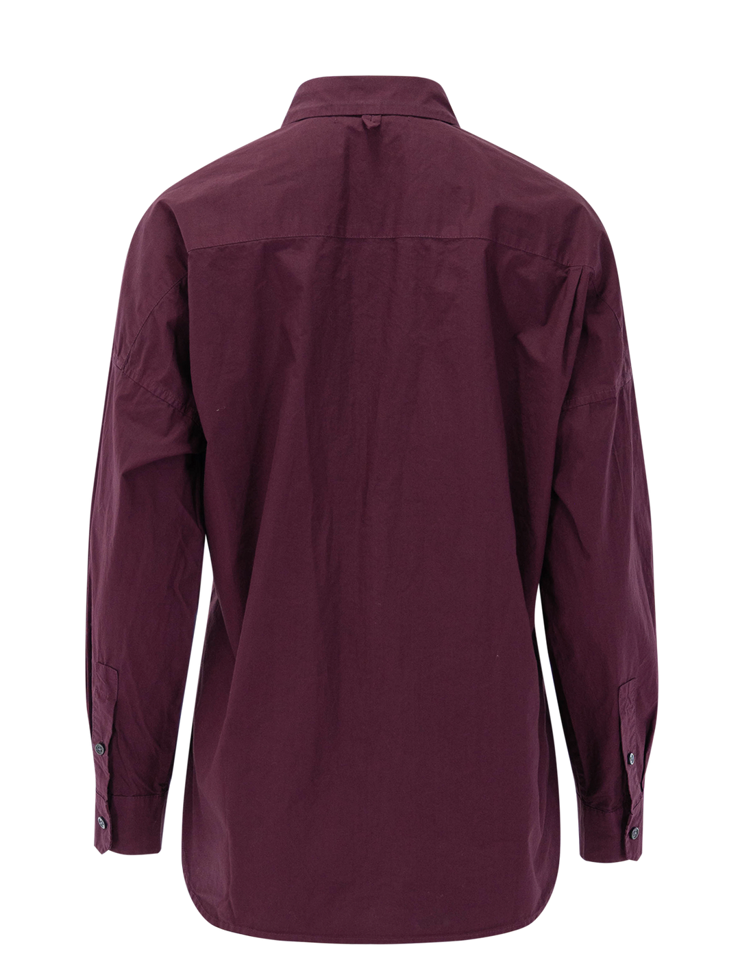 jo shirt in cotton poplin in plum