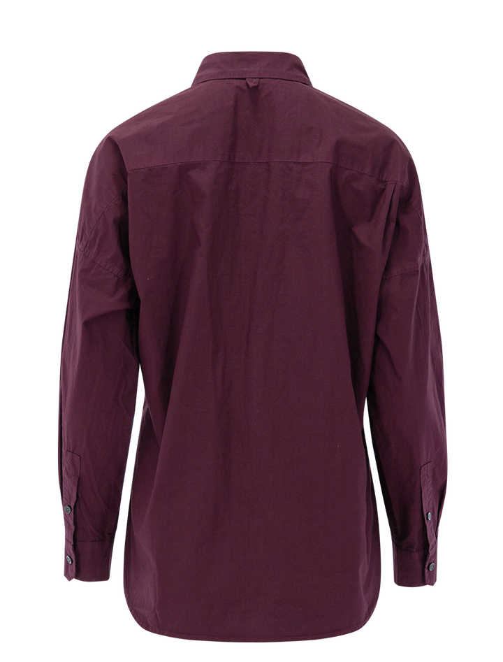 jo shirt in cotton poplin in plum
