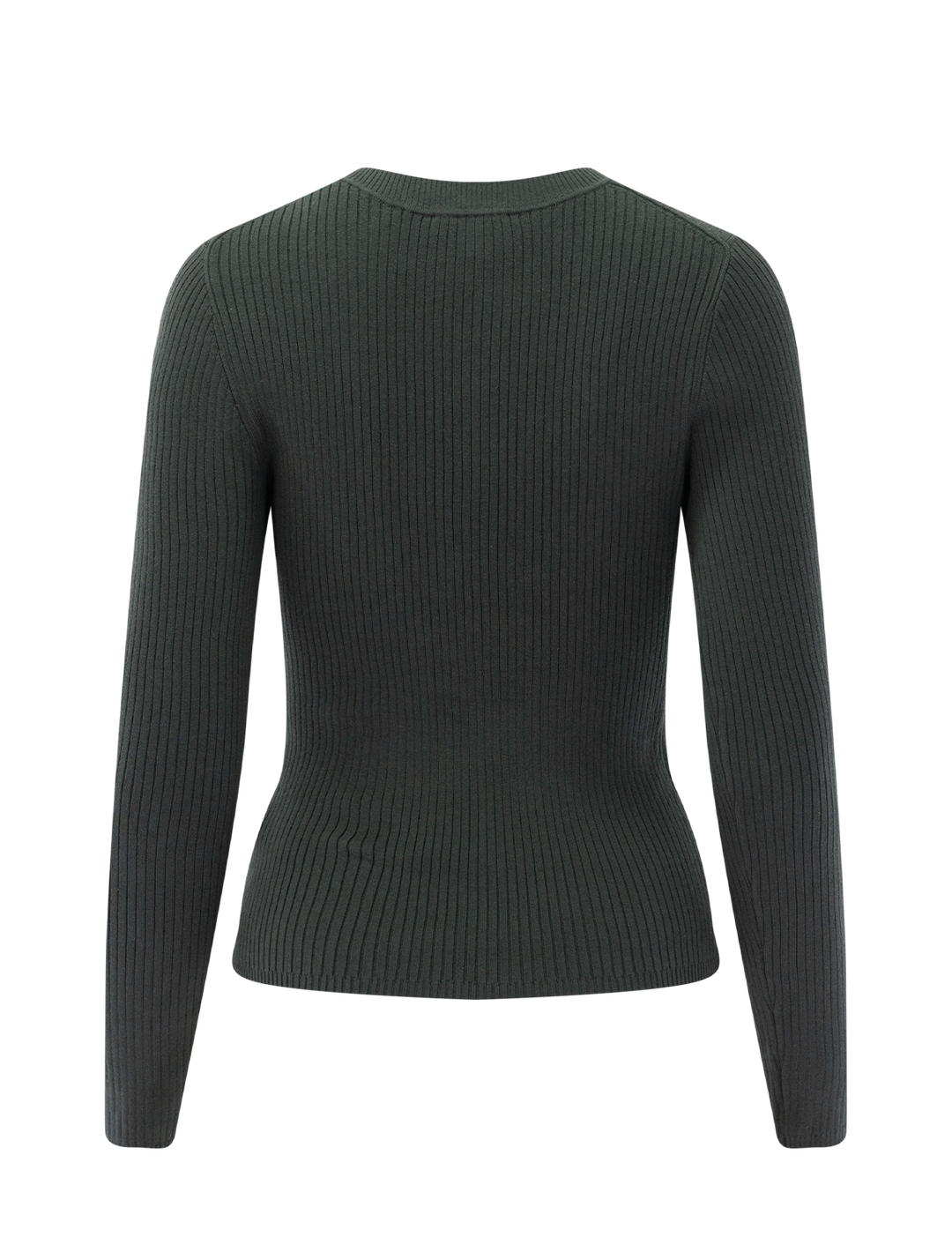 angled rib crewneck sweater in elm