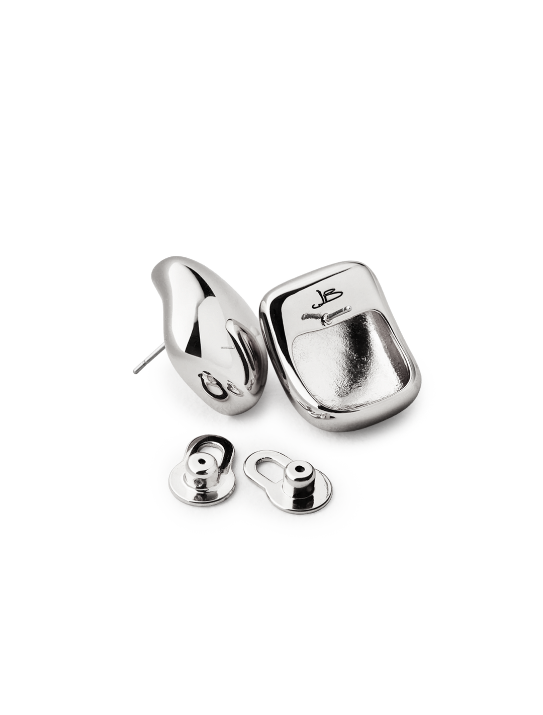 small tate earring in silver