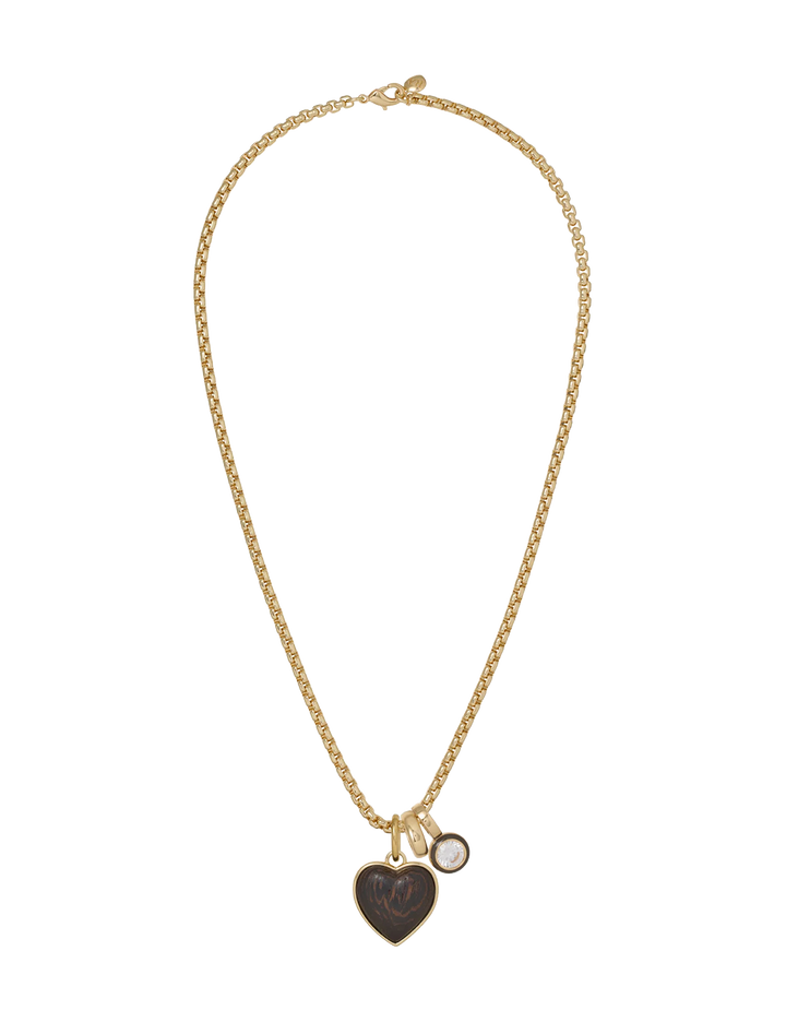 the mini simple wood heart pendant
