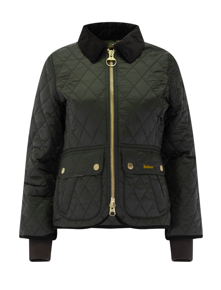 beadnell quilted jacket in sage