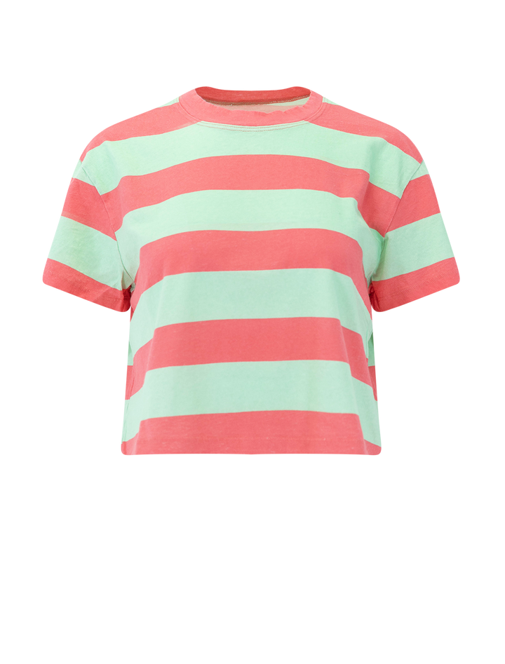 shrunken boy tee in watermelon stripe