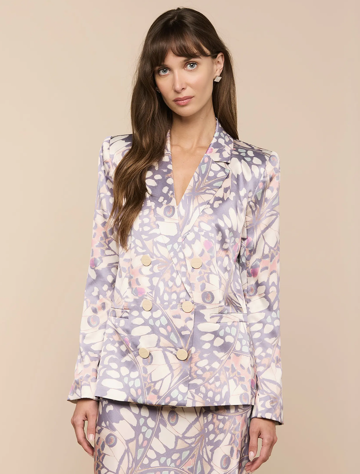 sena blazer in butterfly wing print