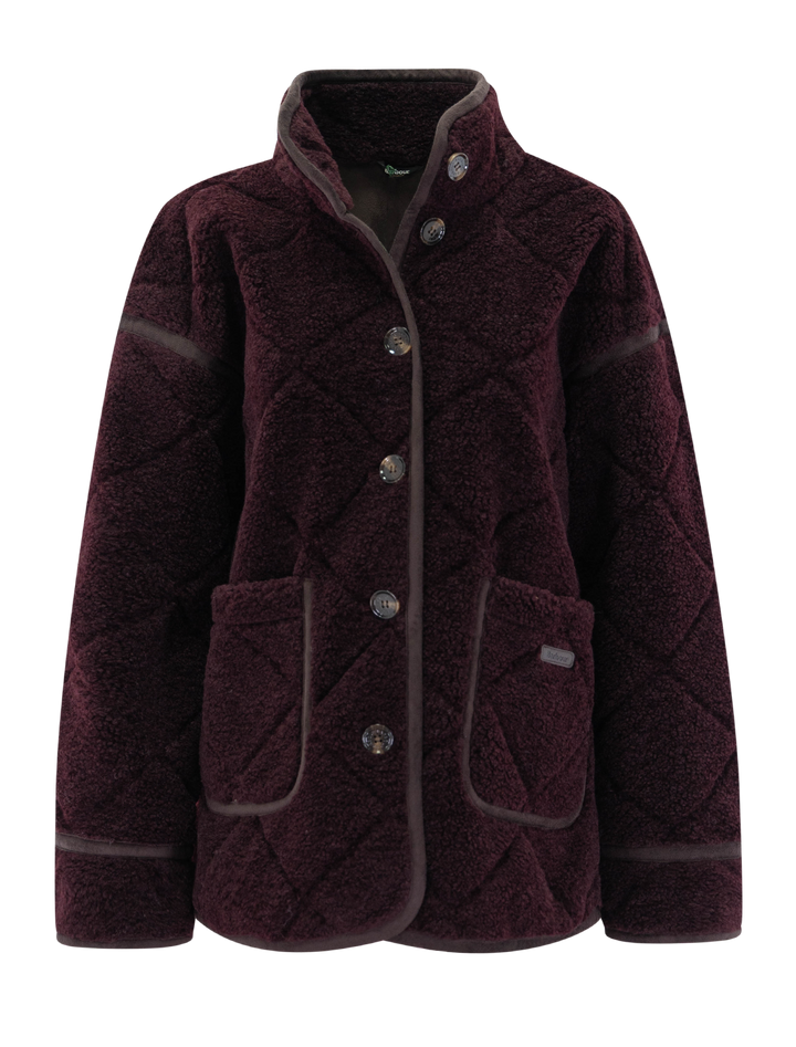 maplewood fleece casual jacket in fig