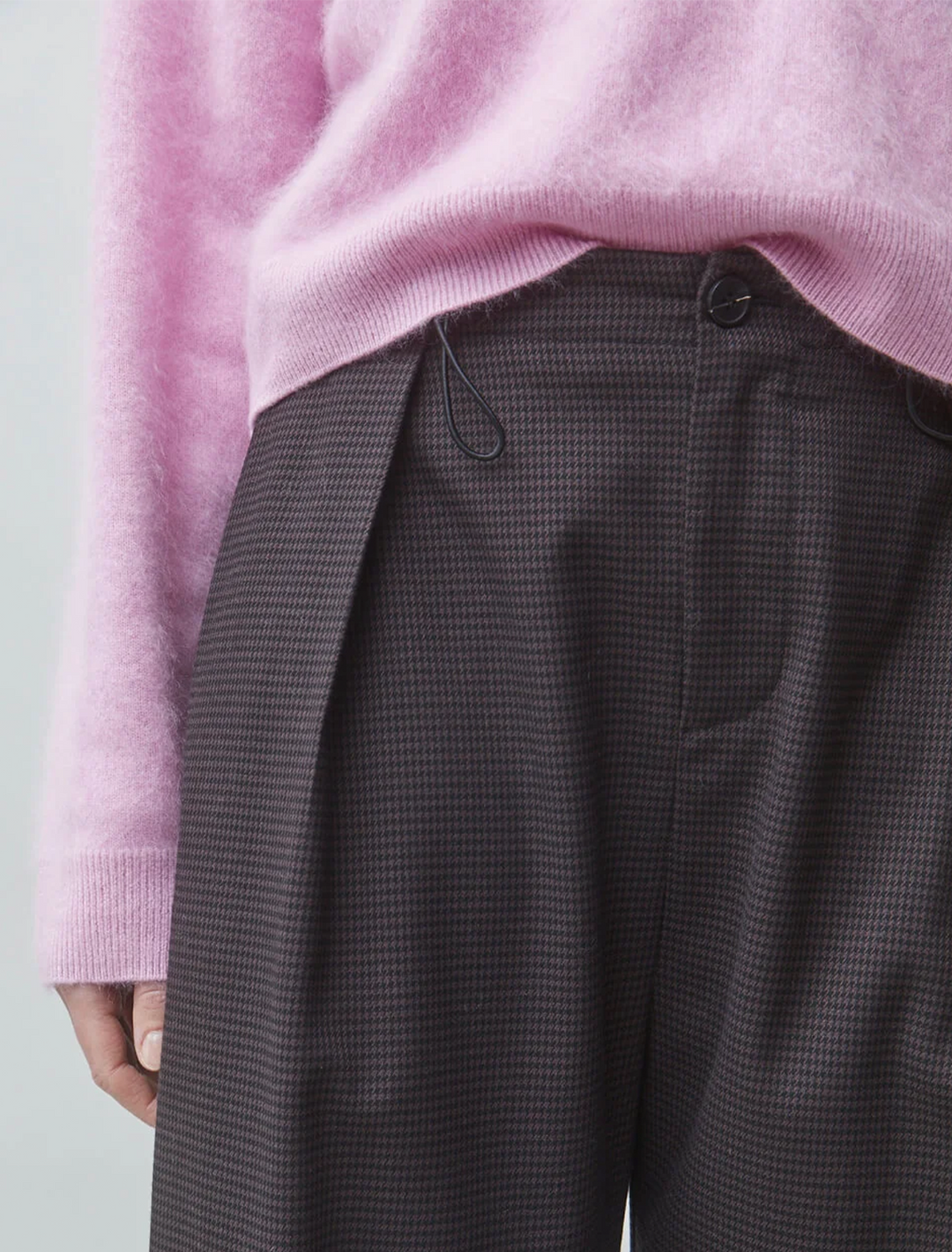 jet pants in chocolate houndstooth