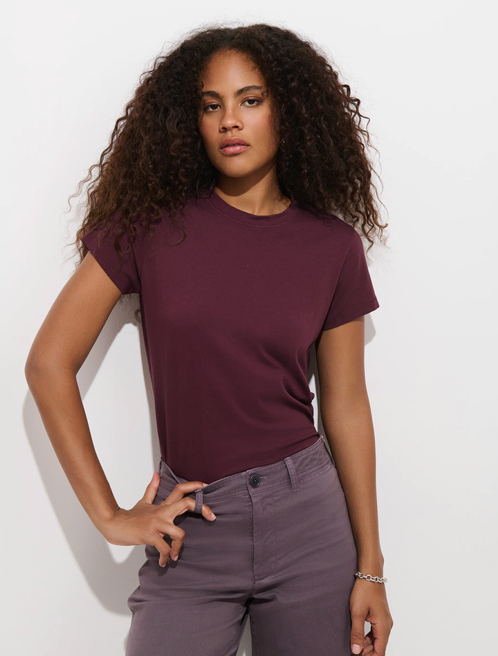 prospect cotton tee in plum