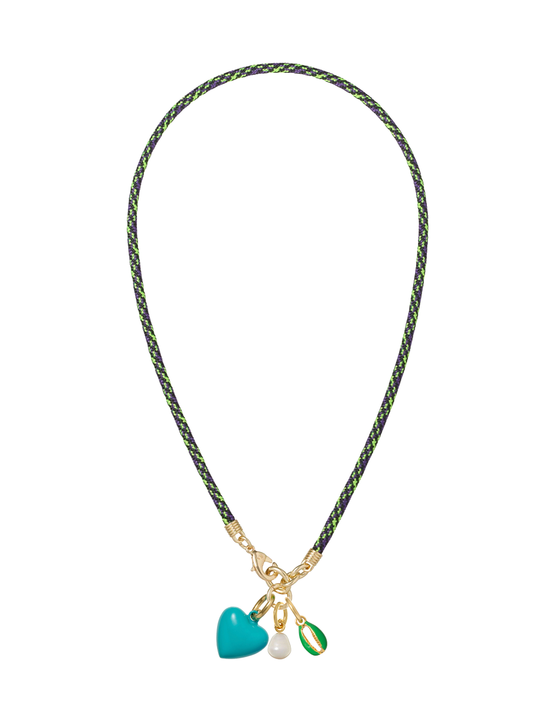 the happy cord charm necklace
