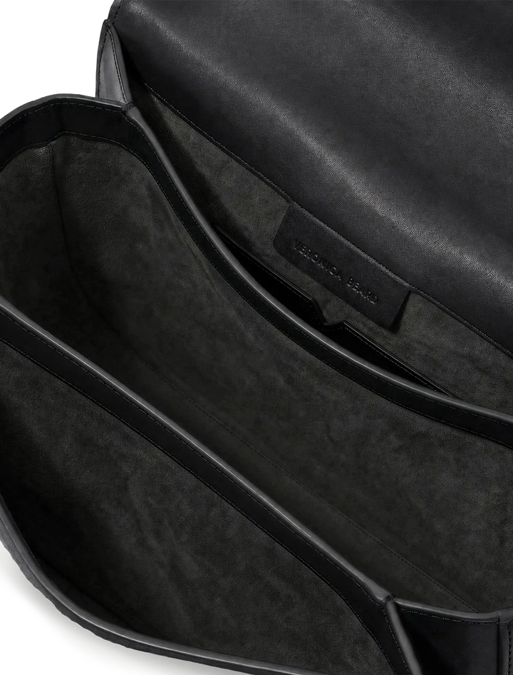 dash saddle bag in black leather