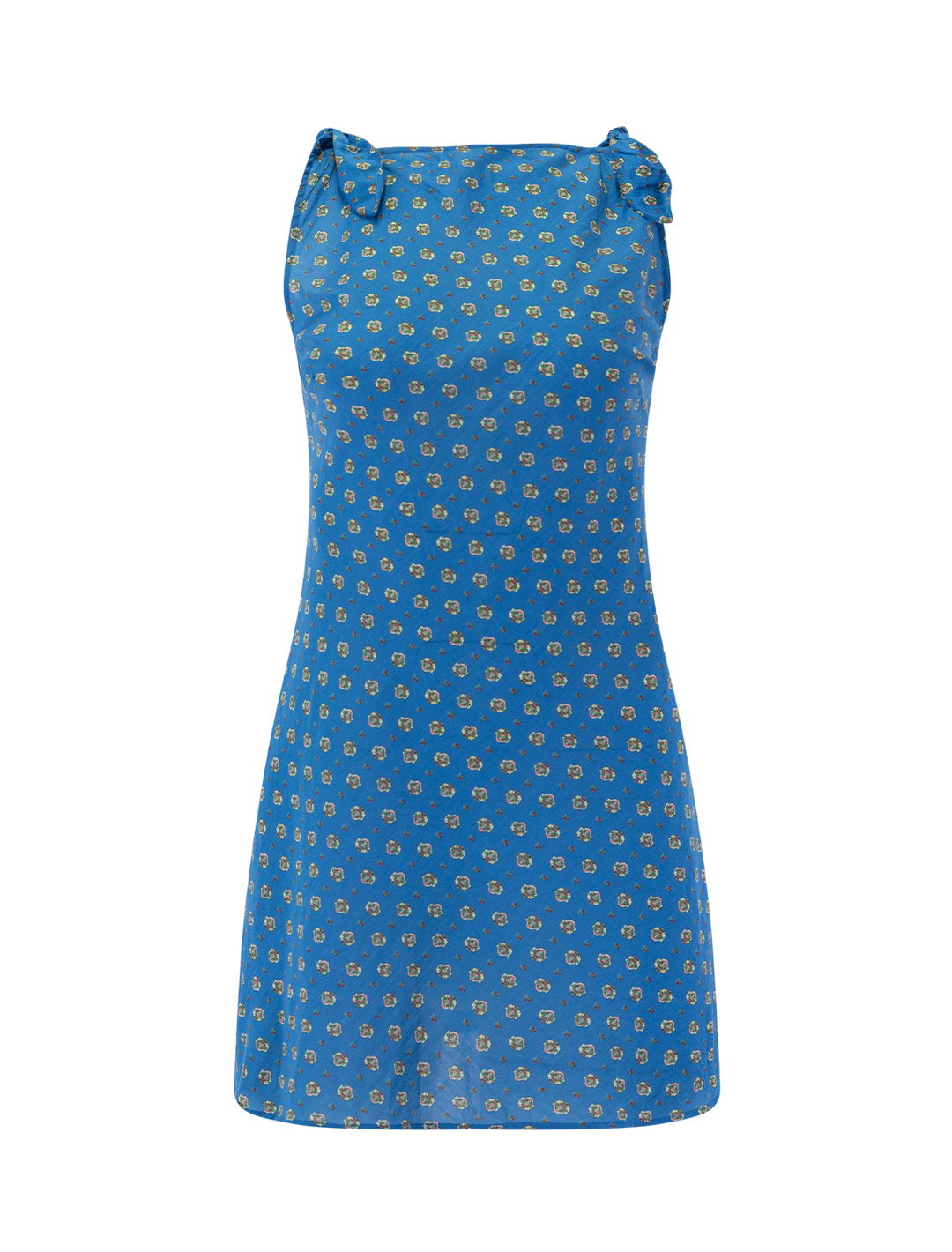 maltina dress in santorini blue cadiz foulard
