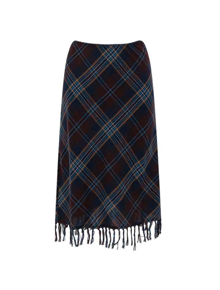 elowette knotted fringe skirt