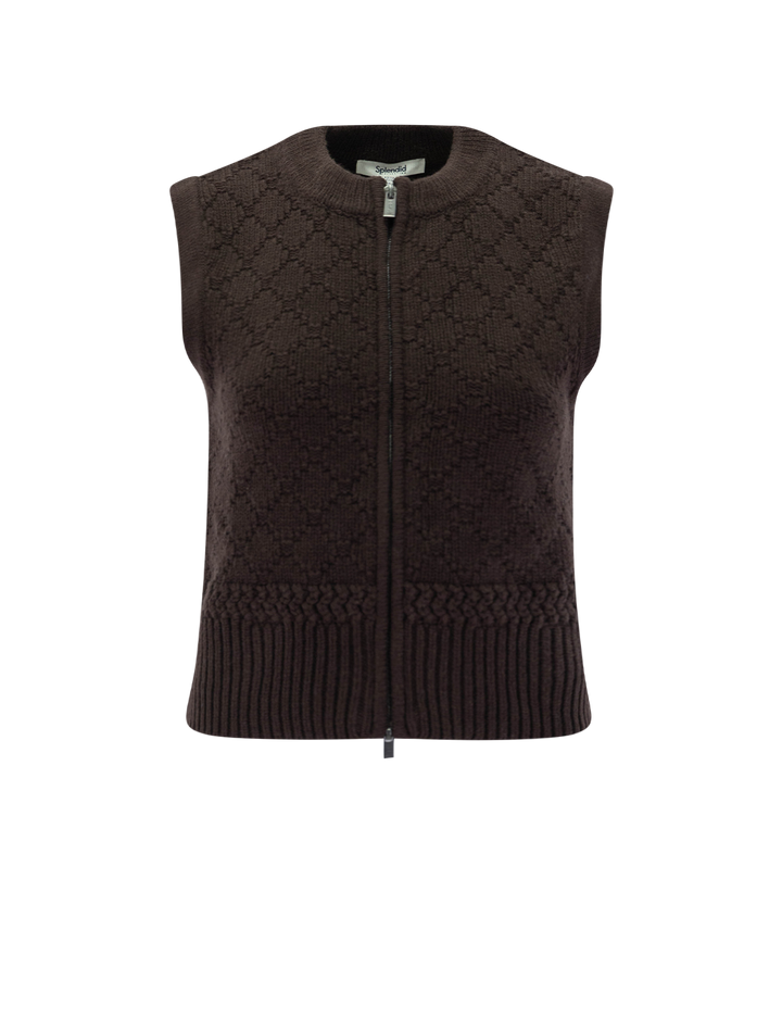 benson sweater vest in java