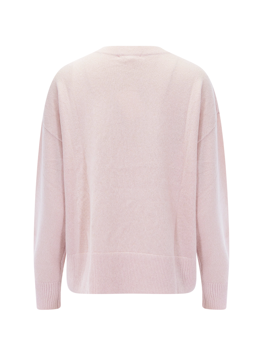 tori cashmere crewneck sweater in pink sparkle