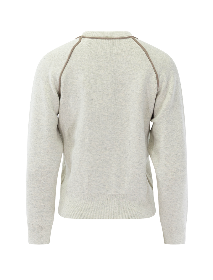 loriby pullover in light grey and camel