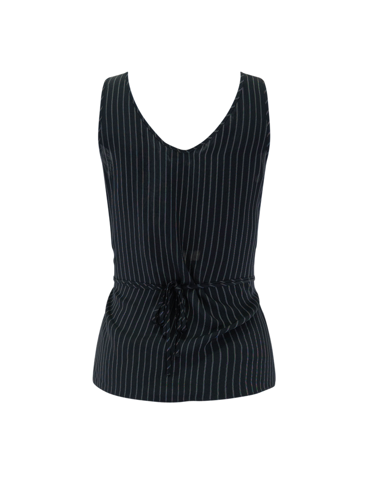 tie easy tank in black stripe