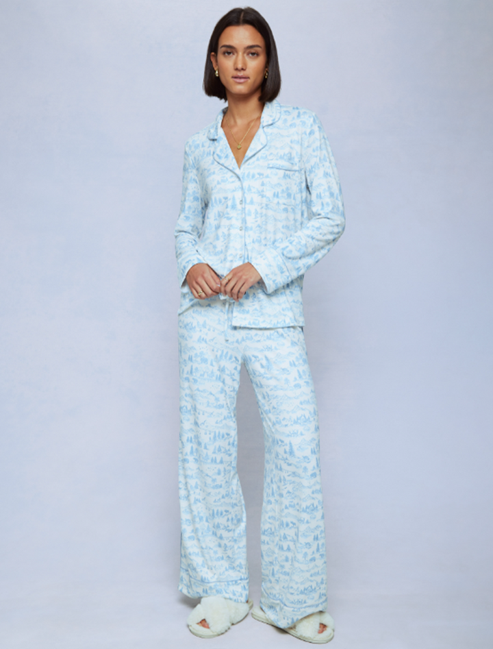 flora pillow soft pj set in winter toile