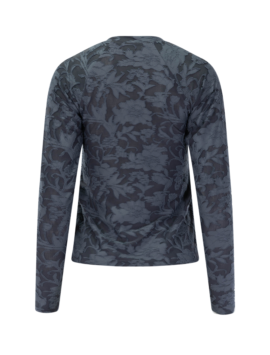 cecelia floral long sleeve tee in charcoal