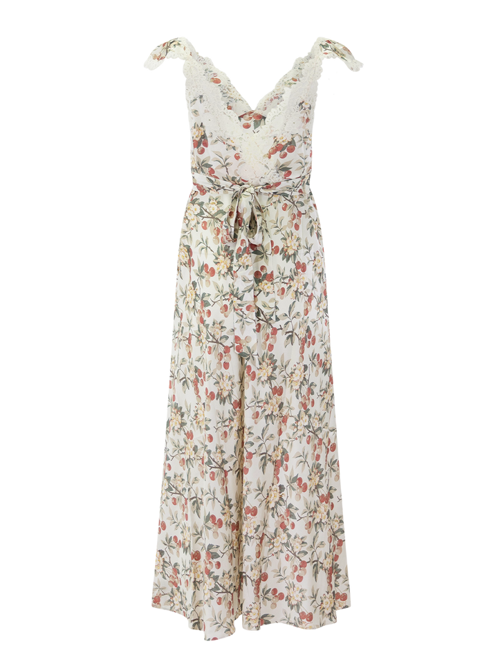 fiona dress in cerise et fleur