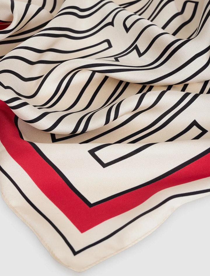 york scarf in tango red