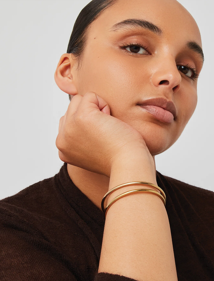 dane bangle set in gold - 2pk