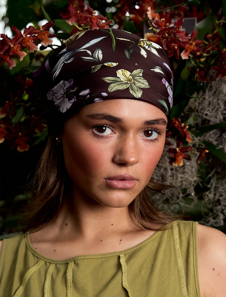 LP + NYBG orchid symphony scarf in purple