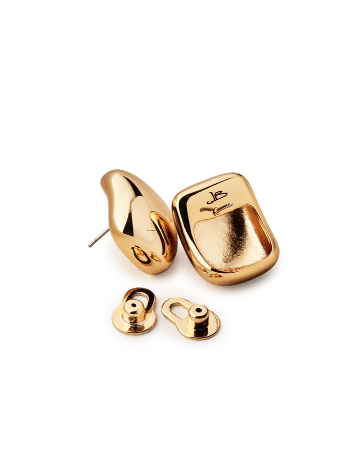 small tate earring in gold
