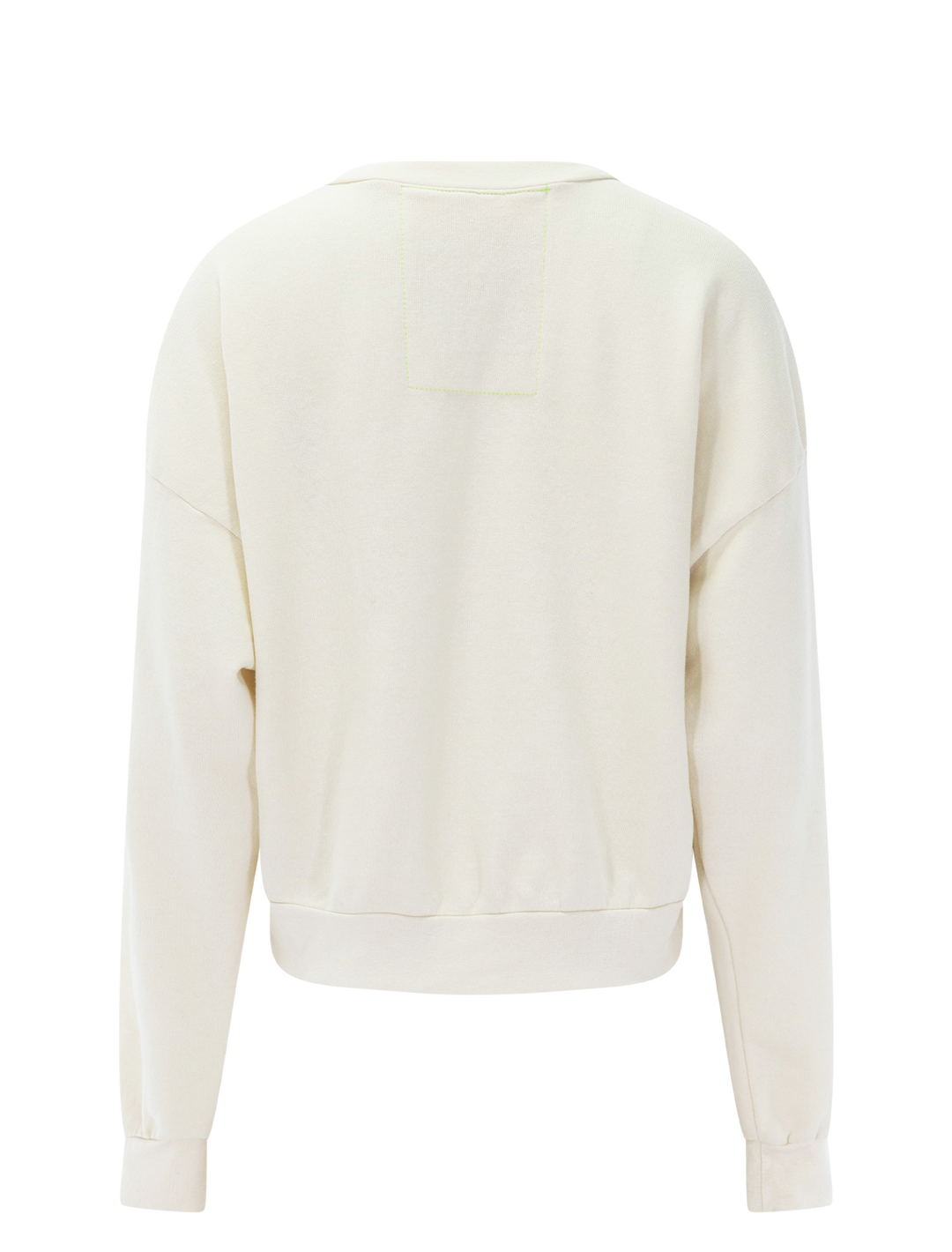 5 stripe crew sweatshirt in vintage white